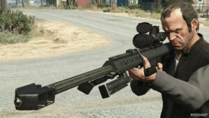 GTA 5 Weapon Mod: Barrett M82A3 (M107) Replace, 29 Inch, 20 Inch (Image #5)