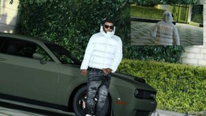 GTA 5 Player Mod: Puffer Jacket Trapstar for Franklin (Image #4)