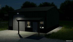 FS22 32×40 Shed with Porch mod