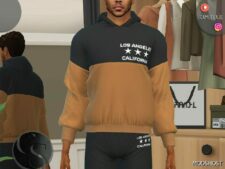Sims 4 Sweatshirt with Hoodie & Sweatpants – Male SET 424 mod