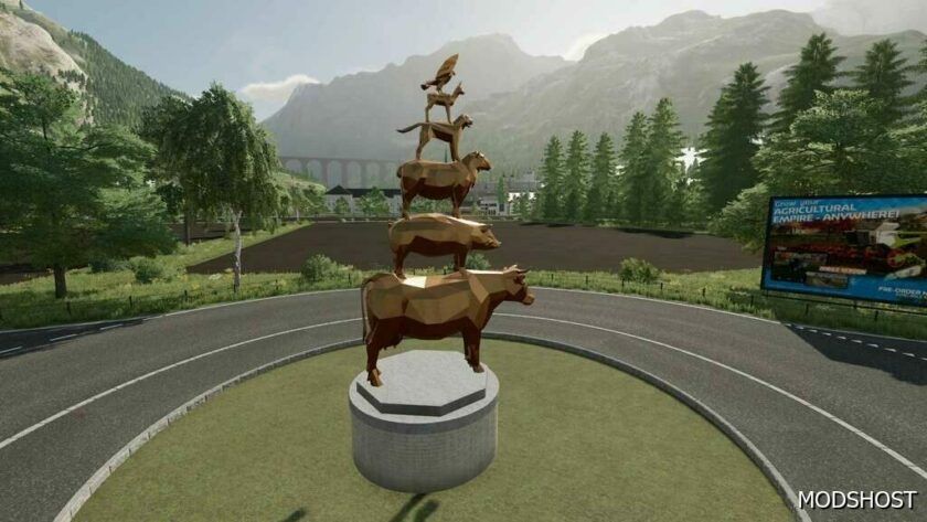 FS22 Animal Statue Prefab mod