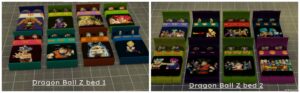 Sims 4 Dragon Ball Z bed mod