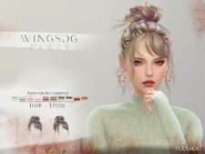 Sims 4 Wings EF0326 Braid and BUN Hairstyle mod