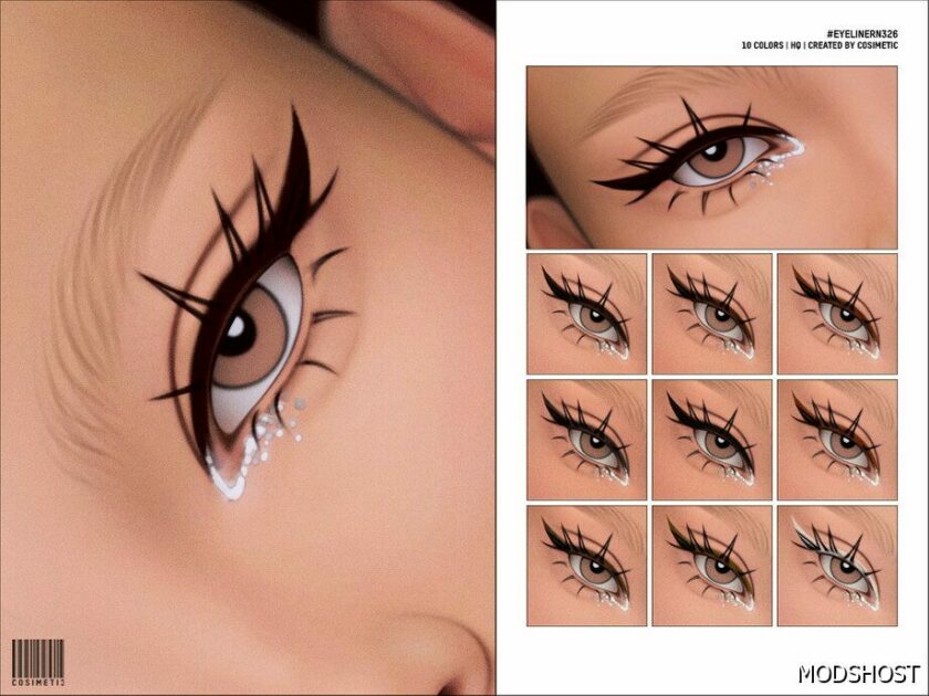 Sims 4 Glitter Eyeliner N326 mod