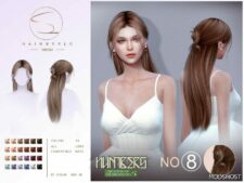 Sims 4 Long Hair BUN 040324 mod