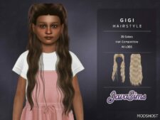 Sims 4 Gigi Child Hairstyle mod