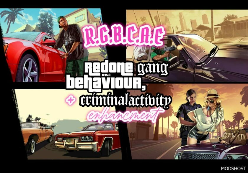 GTA 5 R.g.b.c.a.e – Redone Gang Behaviour, Criminal Activity Enhancement V1.1.1 mod