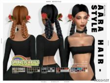 Sims 4 Female Mod: Aara Hairstyle (Featured)