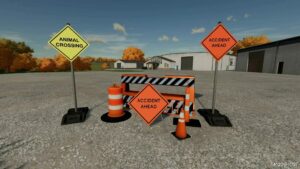 FS22 Placeable Mod: Road Safety Pack (Featured)