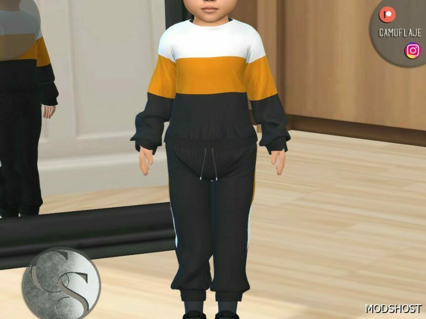 Sims 4 Toddler Sweatshirt & Sweatpants – SET 242 mod