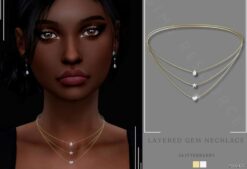 Sims 4 Layered Gemstone Necklace mod