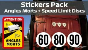 ETS2 Stickers Pack – Angles Morts & Speed Limit Discs 1.49 mod