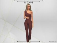 Sims 4 Elder Clothes Mod: Alexia Jumpsuit (Image #2)