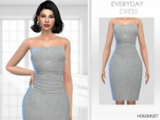 Sims 4 Female Clothes Mod: Everyday Dress (Featured)