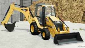 FS22 Caterpillar Forklift Mod: CAT 420F Backhoe Loader (Featured)