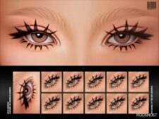 Sims 4 Eyeliner with 2D Eyelashes N328 mod