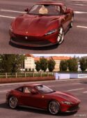 ETS2 Ferrari Car Mod: Roma Spider 2021 V2.2 1.49 (Image #2)