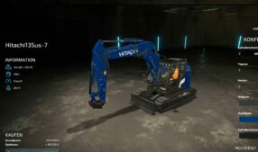 FS22 Hitachi Forklift Mod: ZX135-7 VA (Image #4)