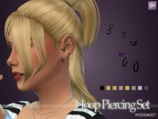 Sims 4 Hoop Piercing SET mod