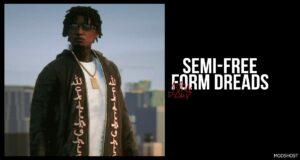 GTA 5 Player Mod: Semi Free Form Dreads for MP Male (Featured)