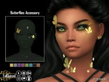 Sims 4 Female Mod: Butterflies Accessory (Featured)