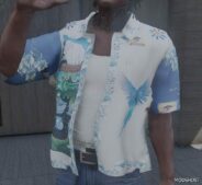 GTA 5 Player Mod: Graphic Button up TEE for MP Male (Image #2)