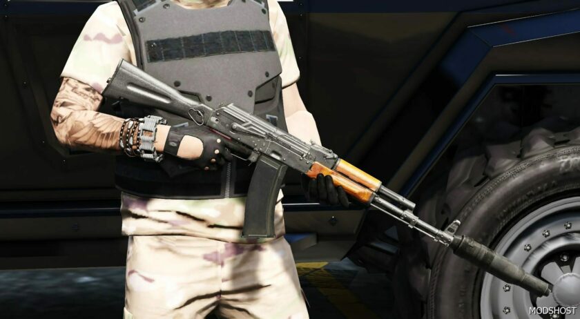 GTA 5 EFT AK 74M Animated V3.0 mod