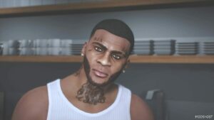 GTA 5 Player Mod: NEW Face for Franklin (Image #3)