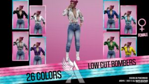 GTA 5 LOW CUT Bombers – MP Female – Textures mod