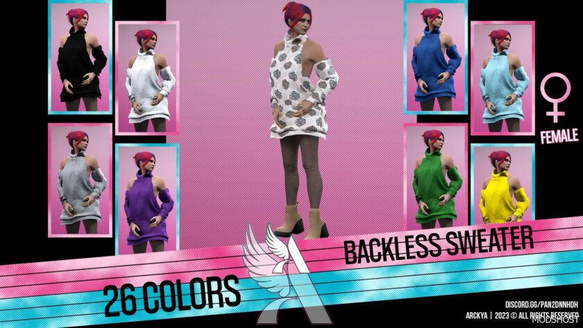 GTA 5 Backless Sweater – MP Female – Textures mod