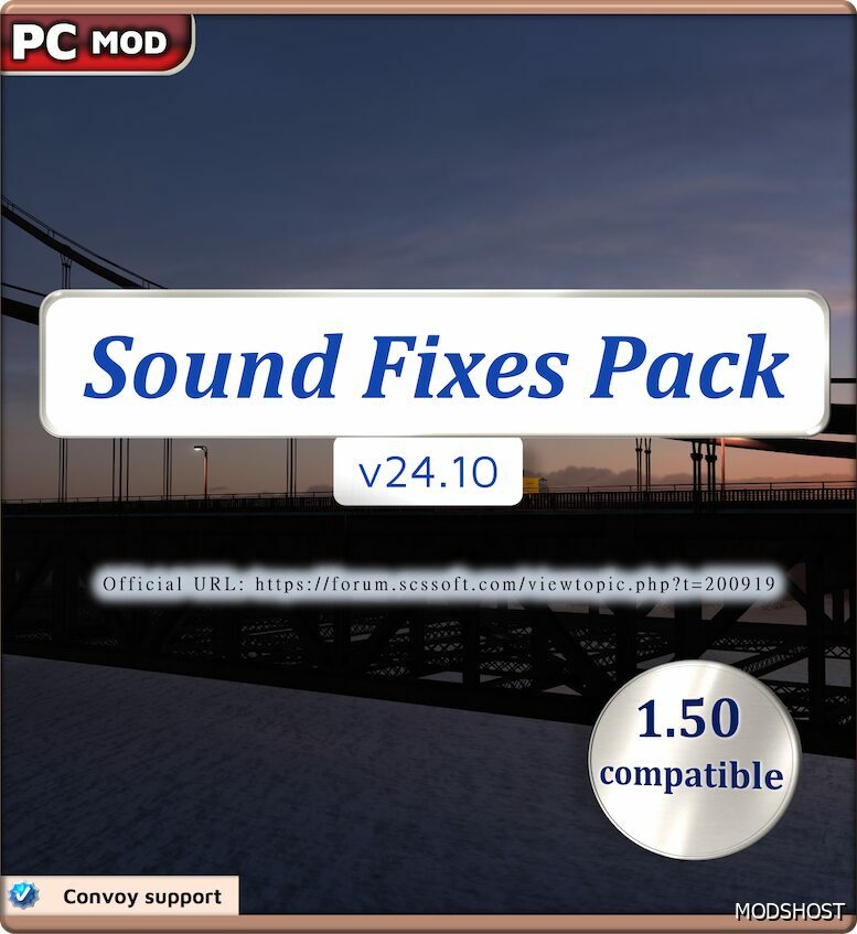 ETS2 Sound Fixes Pack v24.10 1.50 mod