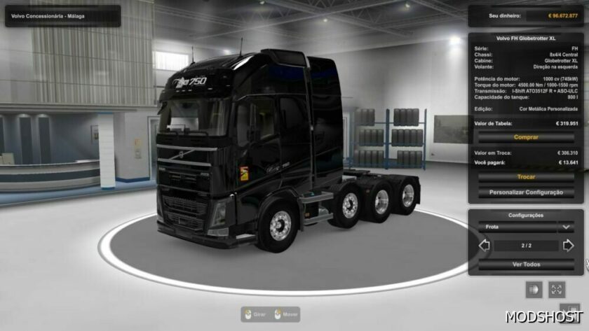 ETS2 Engine D17 1000 HP Volvo FH16 2012 by Rodonitcho Mods 1.49 mod