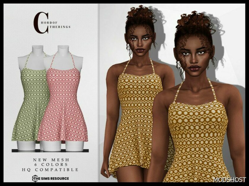 Sims 4 Short Dress D-353 mod