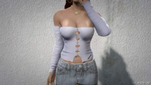 GTA 5 Player Mod: Knit Crop TOP for MP Female (Image #5)