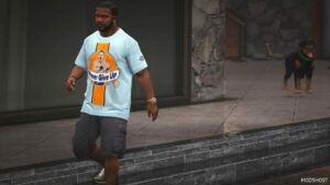 GTA 5 Player Mod: WWE John Cena Gulf T-Shirt (Image #3)