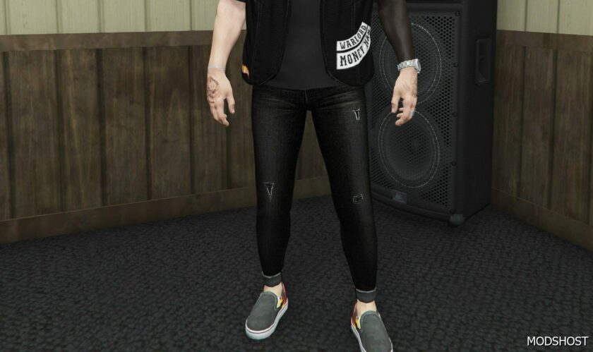 GTA 5 Rolled up Skinny Jeans | High Quality | MP Male | 8 X Colours Add-On | Replace | Fivem mod