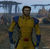 GTA 5 Player Mod: Wolverine Deadpool 3 Suit Retexture (Add-On) V1.1 (Image #2)