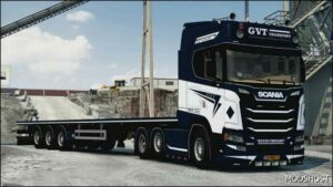 ETS2 Scania 580S + GVT Transport Trailer V3.0 mod