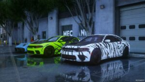 GTA 5 Dodge Vehicle Mod: Vonteonekay’s 2021 Dodge Charger Hellcat Redeye Widebody “Hermes/Zebra CAT” (Image #4)