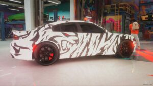 GTA 5 Dodge Vehicle Mod: Vonteonekay’s 2021 Dodge Charger Hellcat Redeye Widebody “Hermes/Zebra CAT” (Image #5)