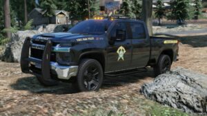 GTA 5 Chevrolet Vehicle Mod: Silverado 2500HD Game Warden Digital Camo (Image #3)