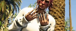 GTA 5 Player Mod: BOW Duck Nails for MP Female