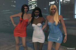 GTA 5 Player Mod: Recolored Corset and Skirt with Tights for MP Female V2.0 (Image #3)
