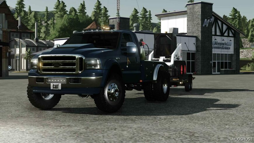 FS22 Ford Car Mod: 2006 Ford F550 Flatbed V1.1 (Featured)