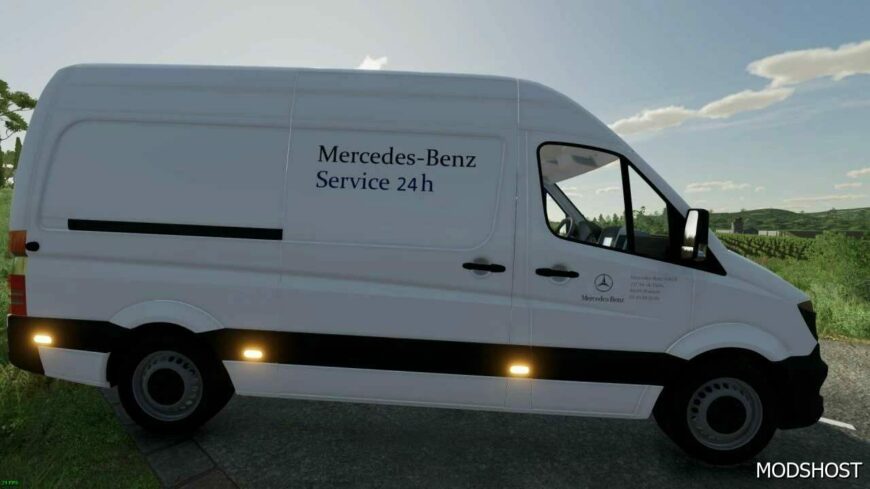 FS22 Mercedes-Benz Vehicle Mod: Mercedes Benz Sprinter 24-Hour Breakdown Service (Featured)