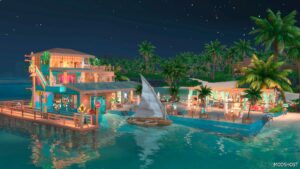 Sims 4 House Mod: Port Sulani Beach Club No CC (Featured)
