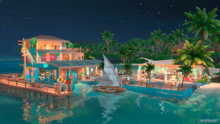 Sims 4 Port Sulani Beach Club No CC mod