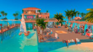 Sims 4 House Mod: Port Sulani Beach Club No CC (Image #4)