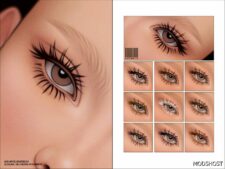 Sims 4 Makeup Mod: Maxis Match 2D Eyelashes N104
