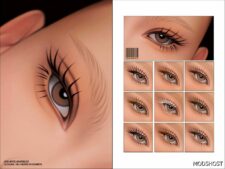 Sims 4 Maxis Match 2D Eyelashes N103 mod